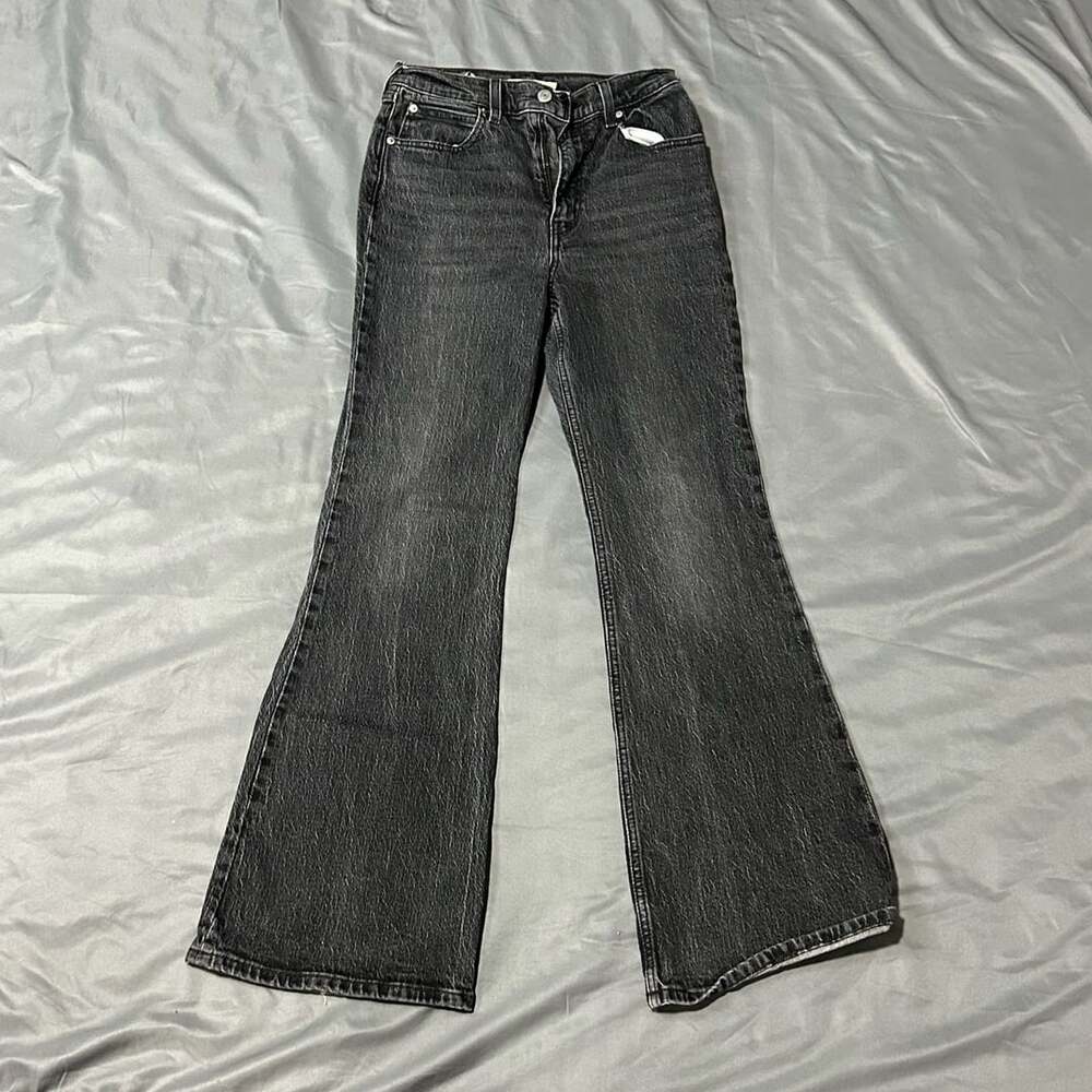 Levi's 70s High Flare Size 26 Black Denim Jeans